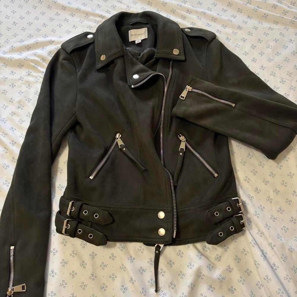 Warehouse dark green suede jacket